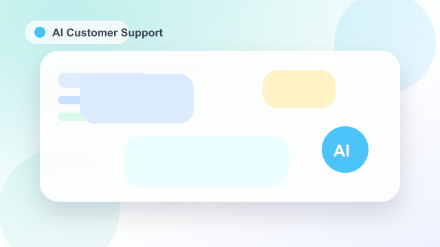 AI customer support course image showing service workflows and support tickets.