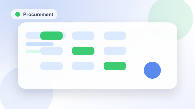 AI procurement course image showing a digital approval and purchasing workflow.
