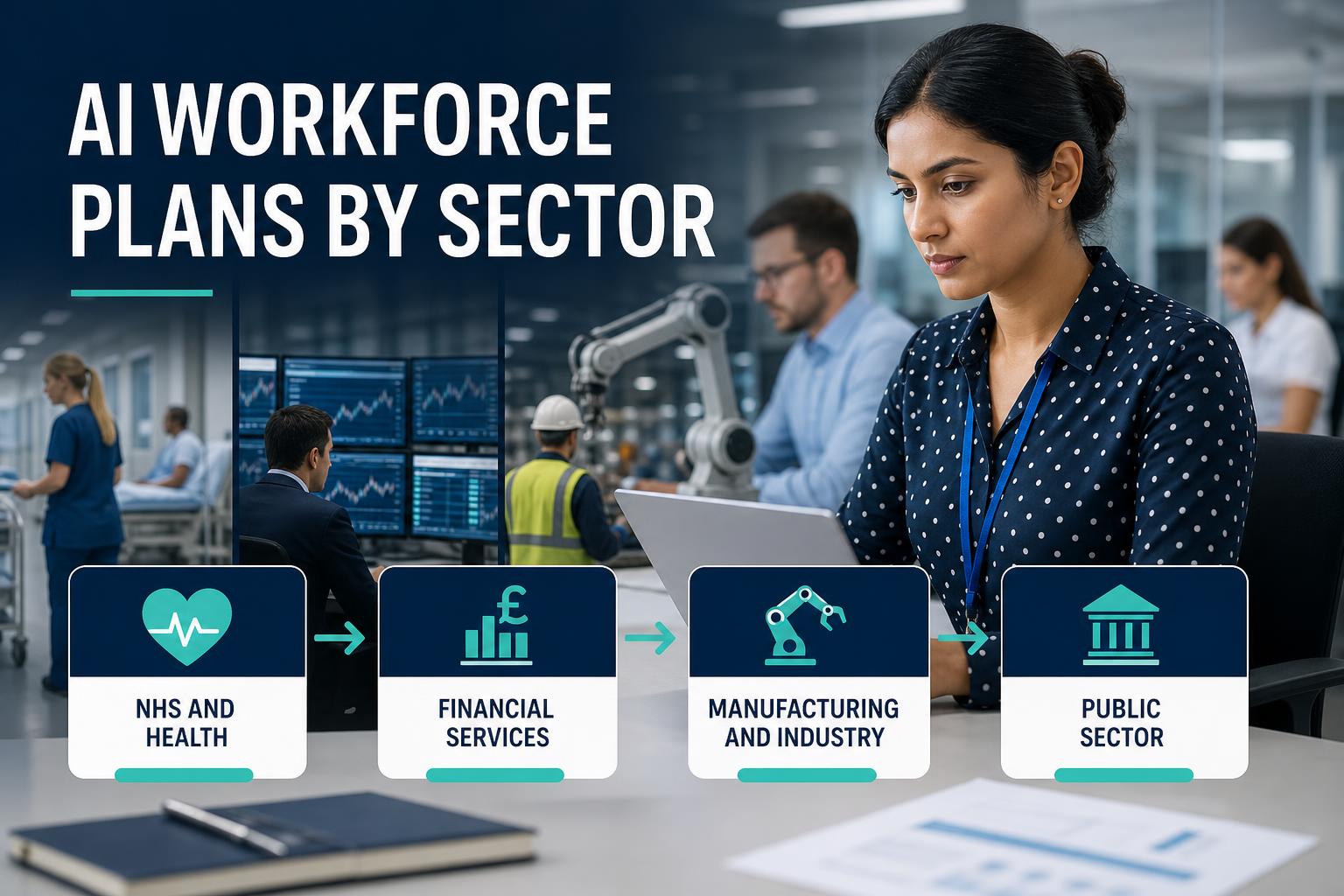 AI Workforce Plans by Sector: NHS, Financial Services, Manufacturing, and Public Sector hero image