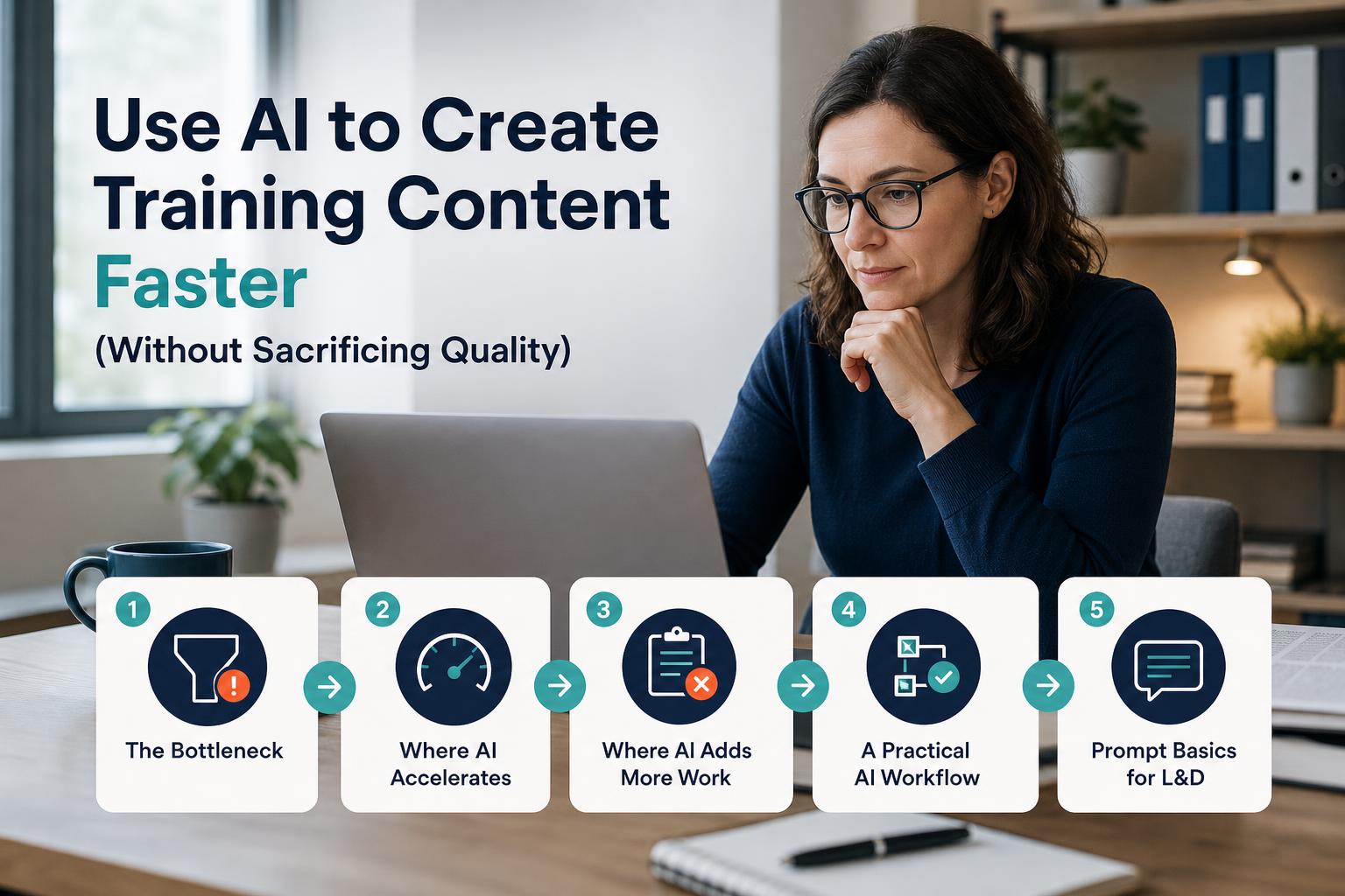 How to Use AI to Create Training Content Faster (Without Sacrificing Quality) hero image