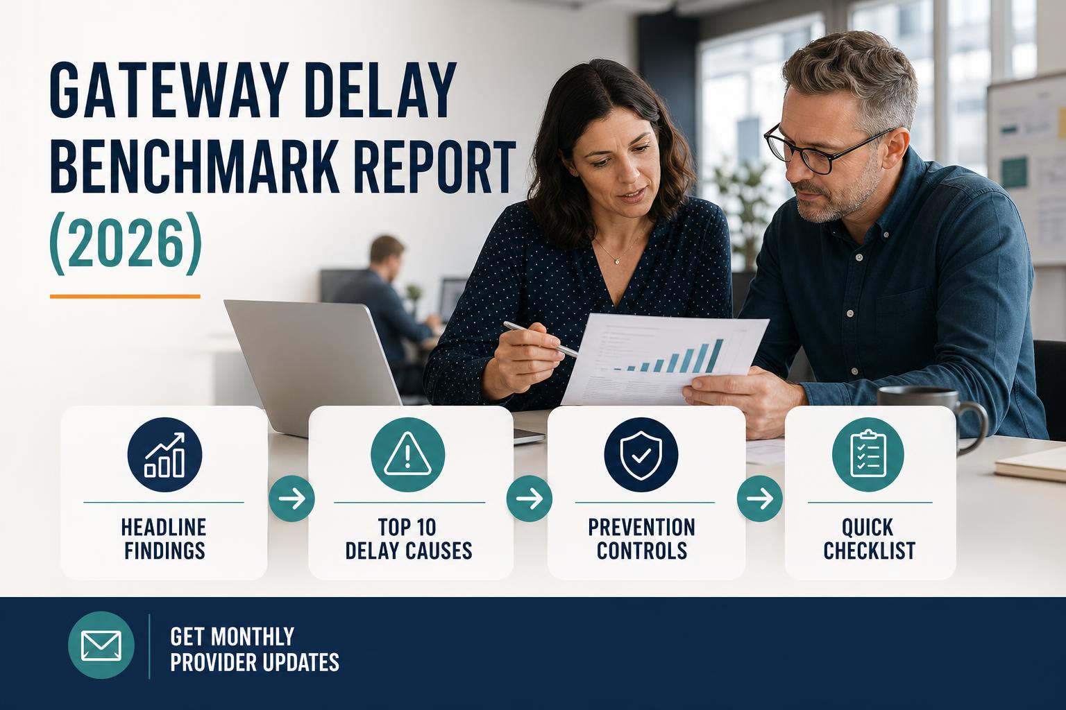 Gateway delay benchmark report (2026): top 10 causes and prevention controls hero image