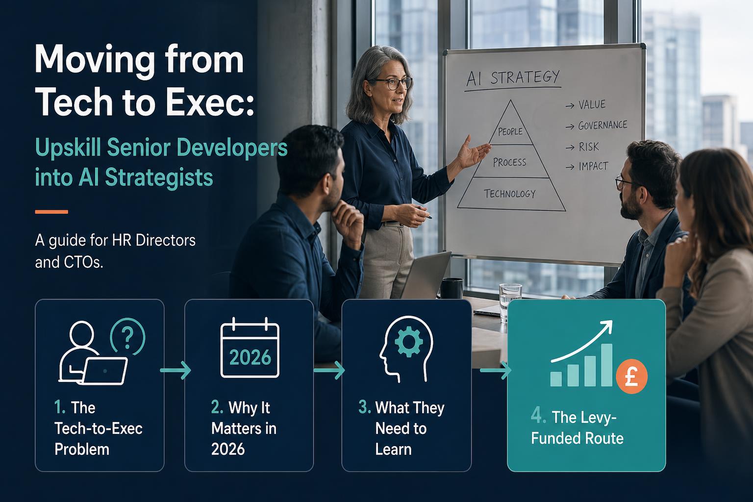 Moving from Tech to Exec: How to Upskill Your Senior Developers into AI Strategists hero image