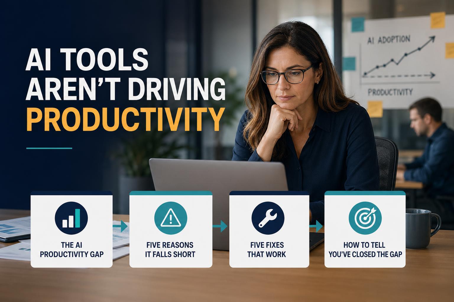 Why AI tools don't produce productivity gains — and the five fixes that actually work hero image